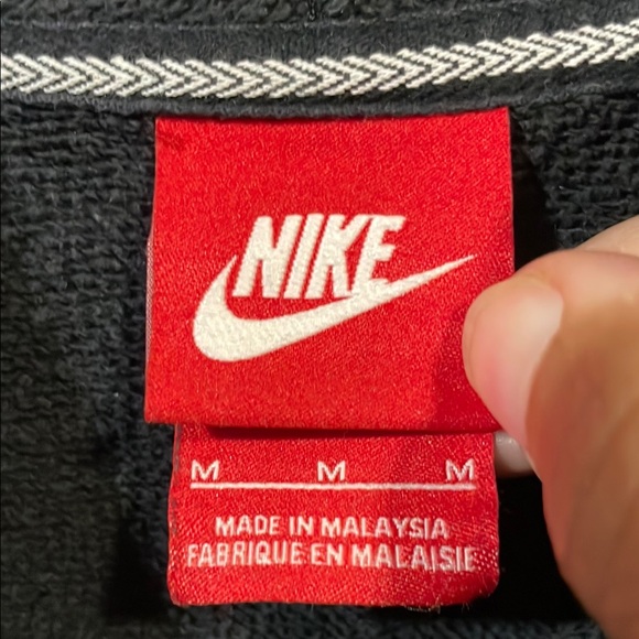 Nike tech fleece Black Hoodie with White Logo - Picture 2 of 3